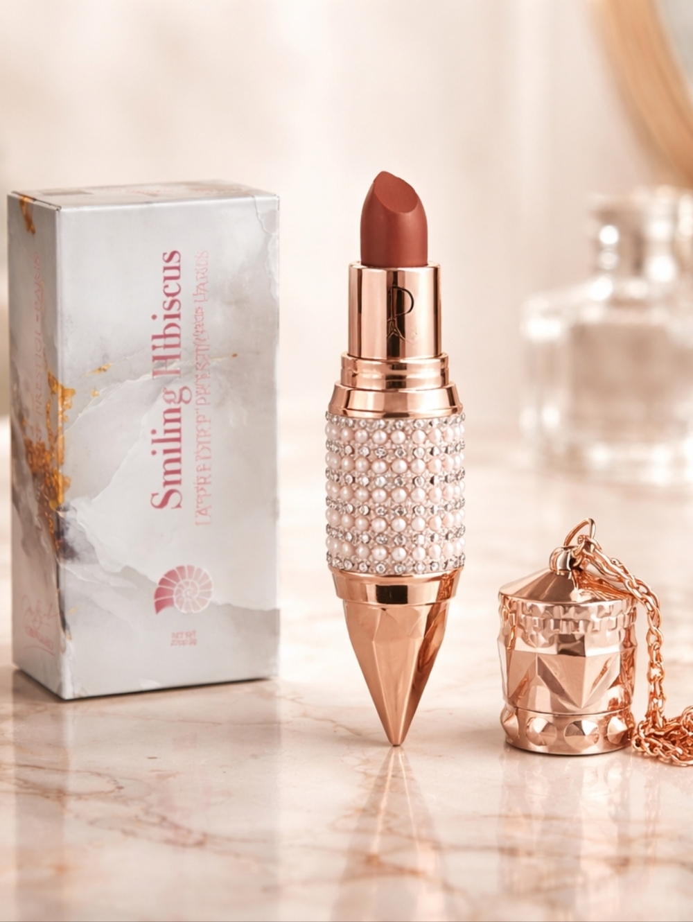 NIB  Predire Prestige Paris Smiling Hibiscus Prestige Diamond Matte Lipstick